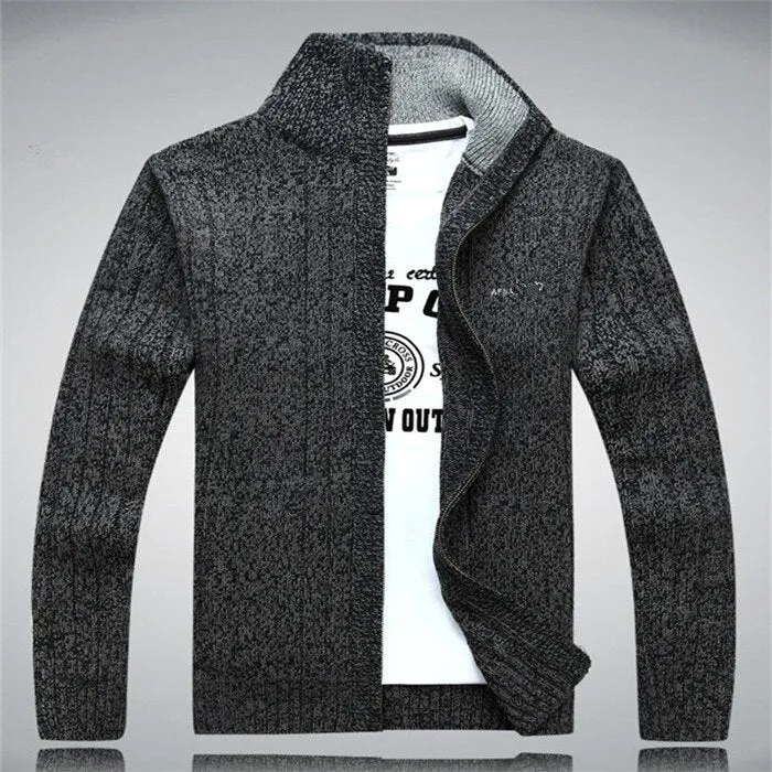 Advbridge Men&#39;s Winter Sweater Casual Knitted Cardigan Jackets Thick Warm Clothing Cashmere Sweater Coats Outerwear Male Knit Sweater