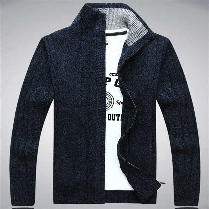 Advbridge Men&#39;s Winter Sweater Casual Knitted Cardigan Jackets Thick Warm Clothing Cashmere Sweater Coats Outerwear Male Knit Sweater