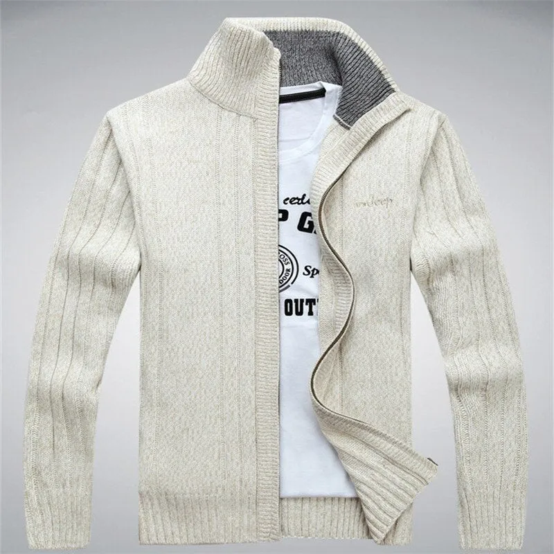 Advbridge Men&#39;s Winter Sweater Casual Knitted Cardigan Jackets Thick Warm Clothing Cashmere Sweater Coats Outerwear Male Knit Sweater