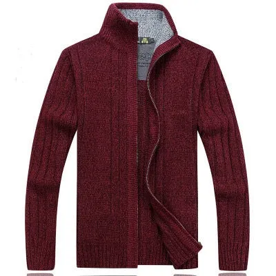 Advbridge Men&#39;s Winter Sweater Casual Knitted Cardigan Jackets Thick Warm Clothing Cashmere Sweater Coats Outerwear Male Knit Sweater