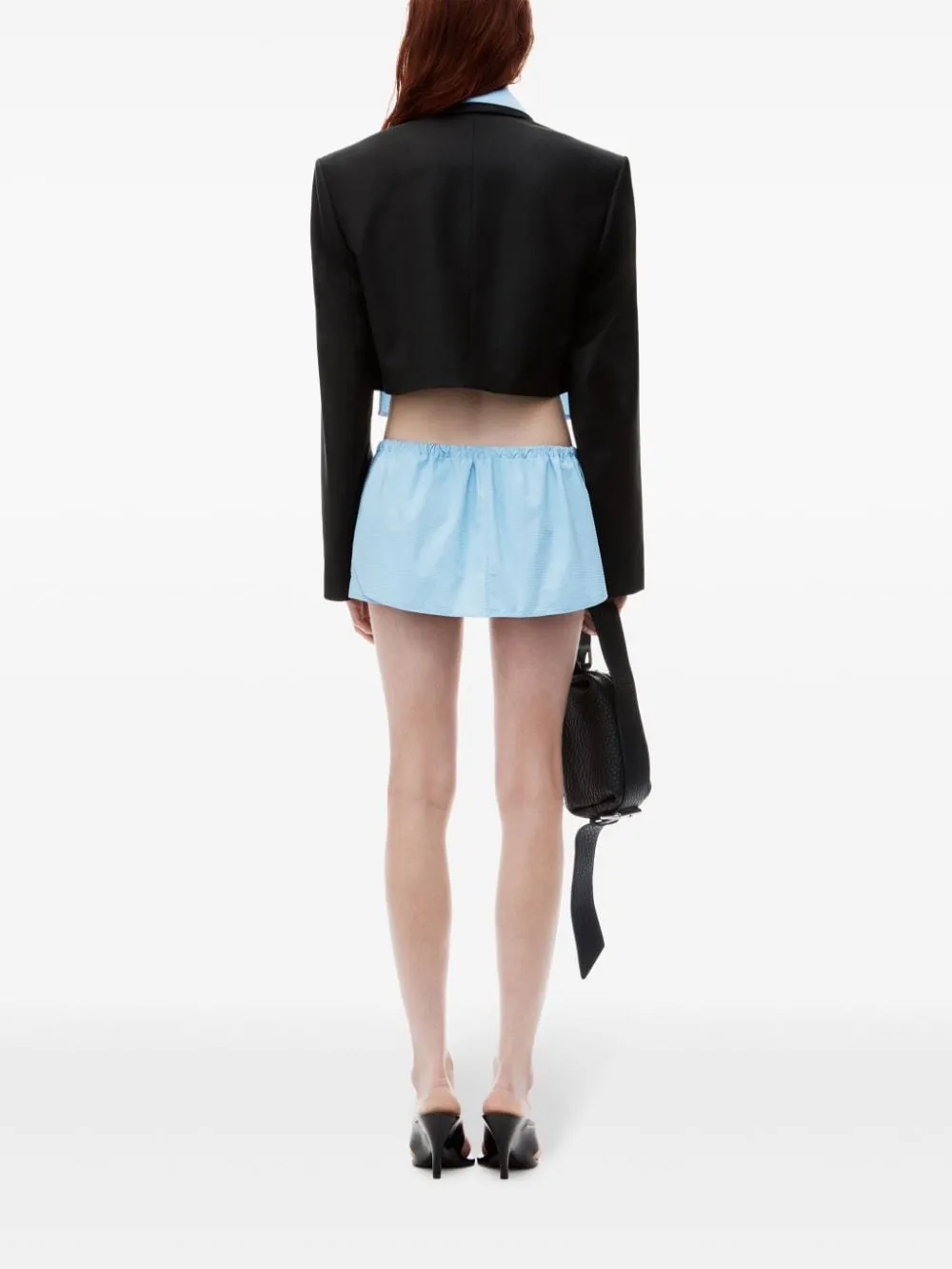 ALEXANDER WANG - Women Prestyled Cropped Blazer W/Poplin Dickies