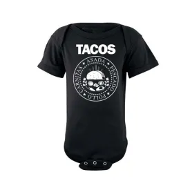 Bad Pickle Tees - Tacos Ramones Onesie | Black