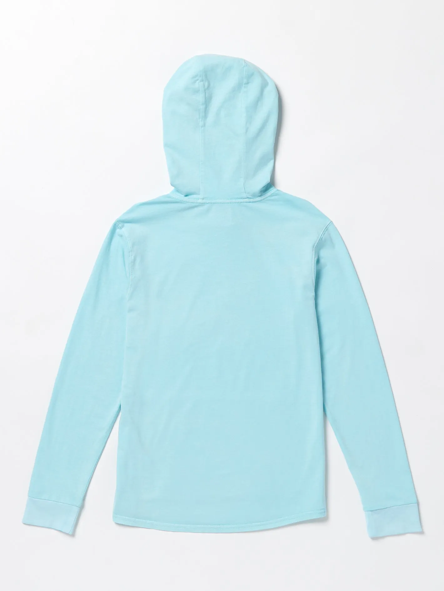 Big Boys Stonedyed Long Sleeve Hooded Shirt - Misty Blue