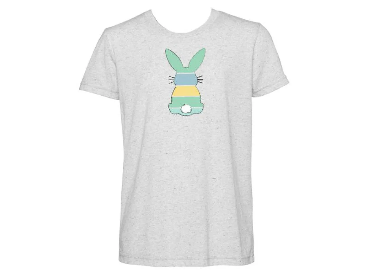 Boys Easter Bunny Heather White Crew Neck T-Shirt