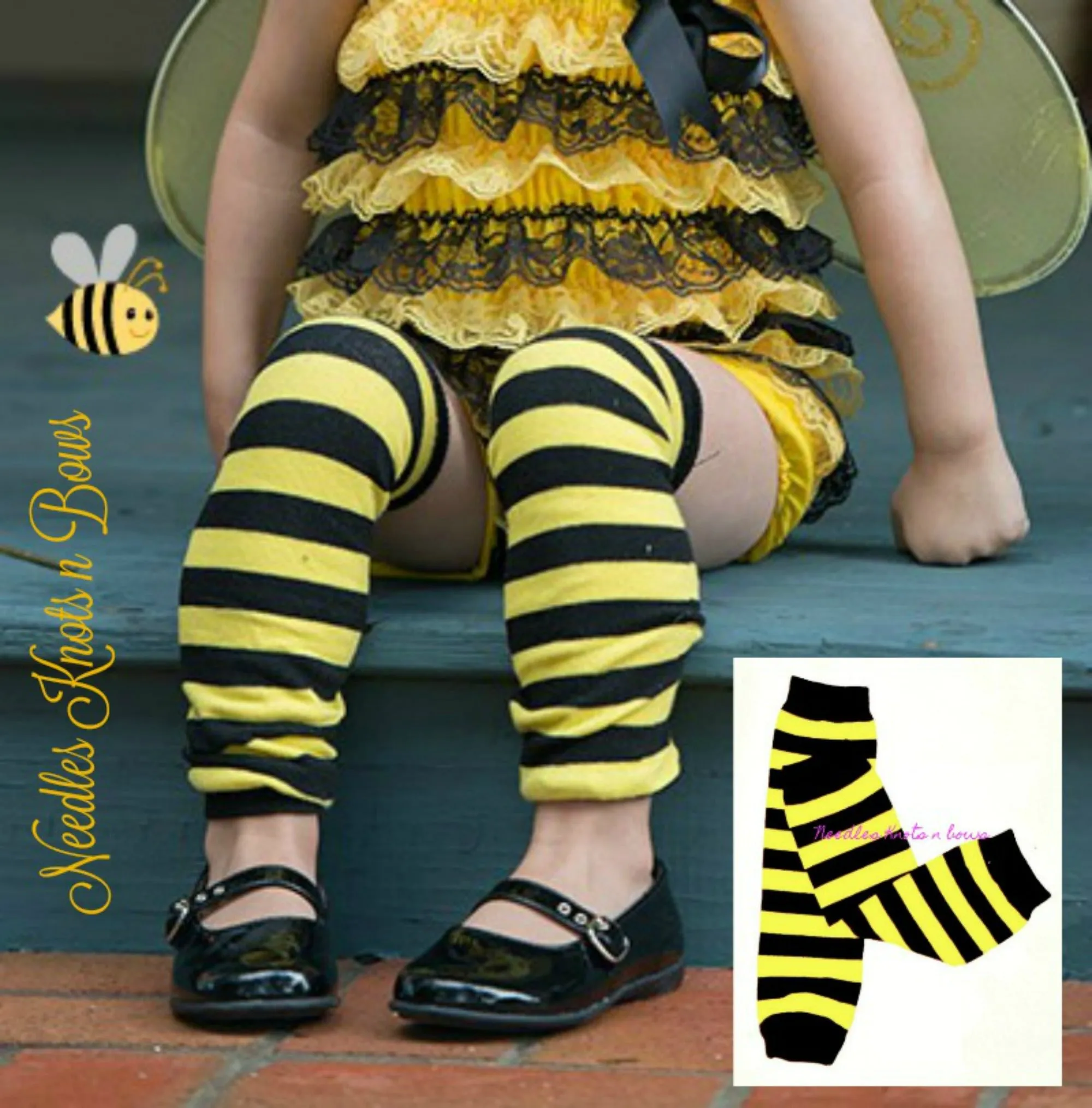 Bumble Bee Leg Warmers, Baby, Toddler, Kids Leg Warmers