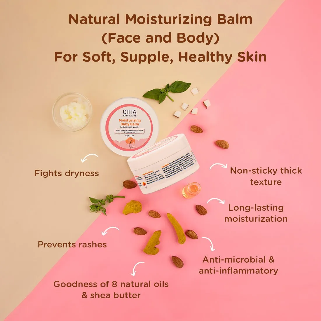 CITTA Moisturizing Baby Balm for Face and Body | Babies, Kids and Adults