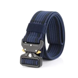 Classy Men Navy Blue Nylon Web Belt