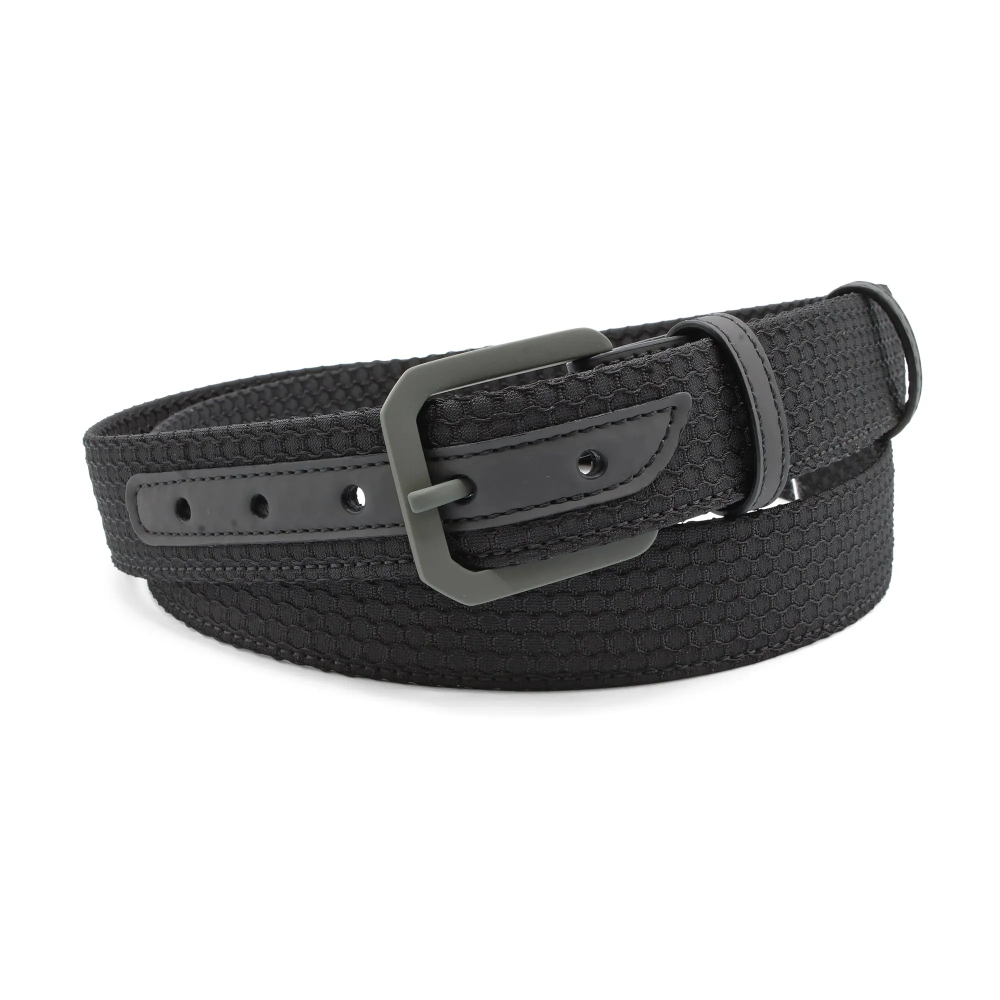 Coppola Black Honeycomb Performance Contrast Prong Belt