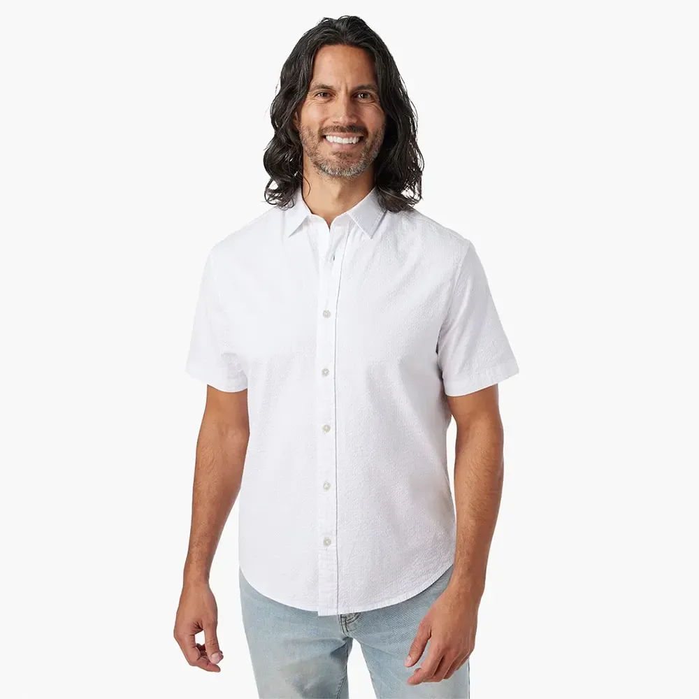 Fair Harbor Men's The Seersucker Short Sleeve Shirt