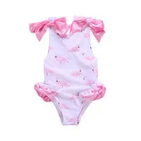 Girl's Swimsuit One-Piece Strap Backless Swimwear