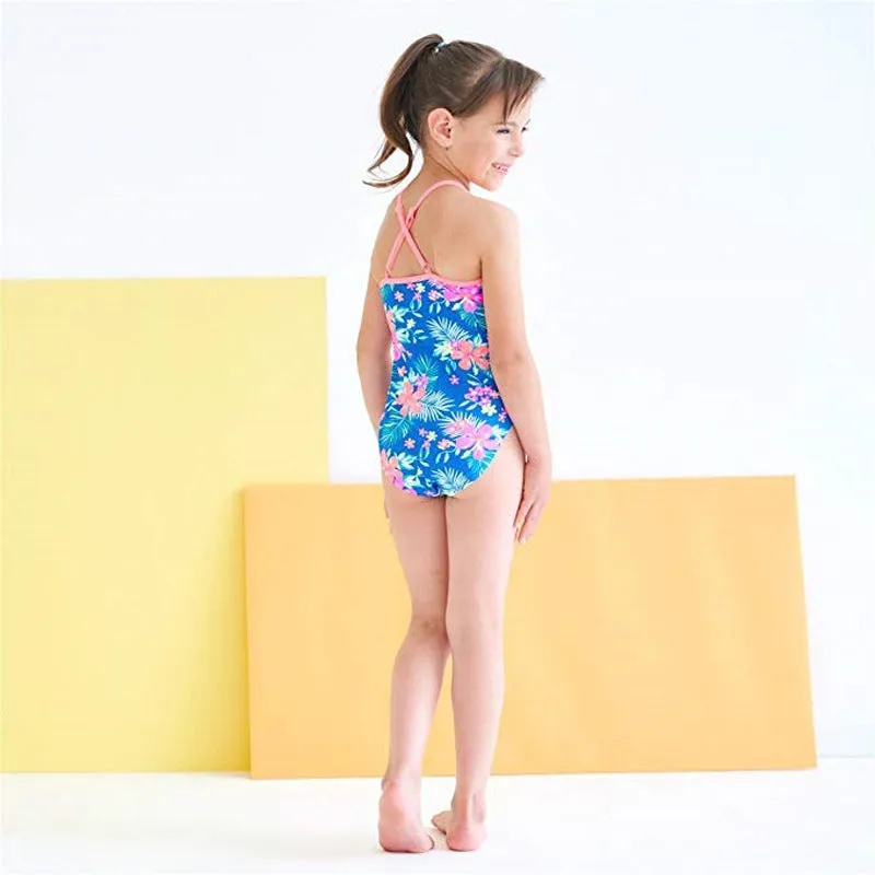 Girl's Swimsuit One-Piece Strap Backless Swimwear