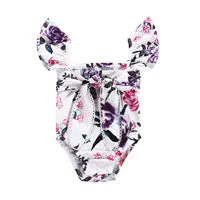 Girl's Swimsuit One-Piece Strap Backless Swimwear