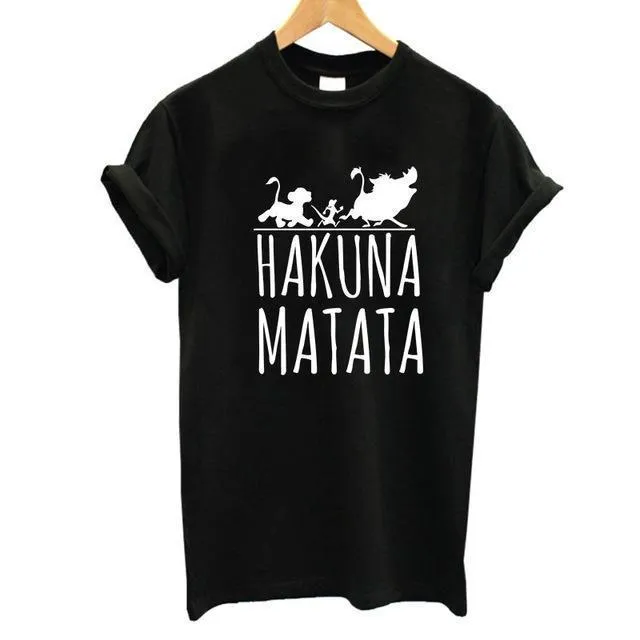 Hakuna Matata letter print Tee shirt