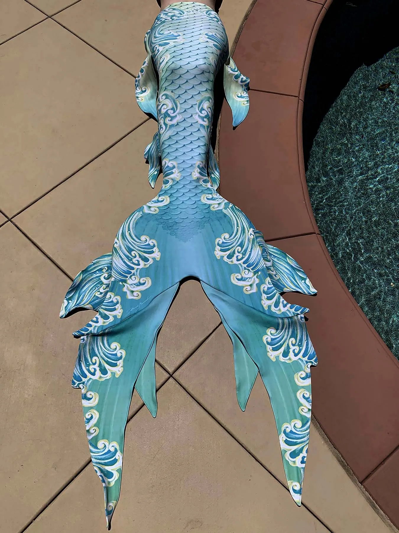 Hannah Mermaid Golden Wave GalleryTail - In Stock