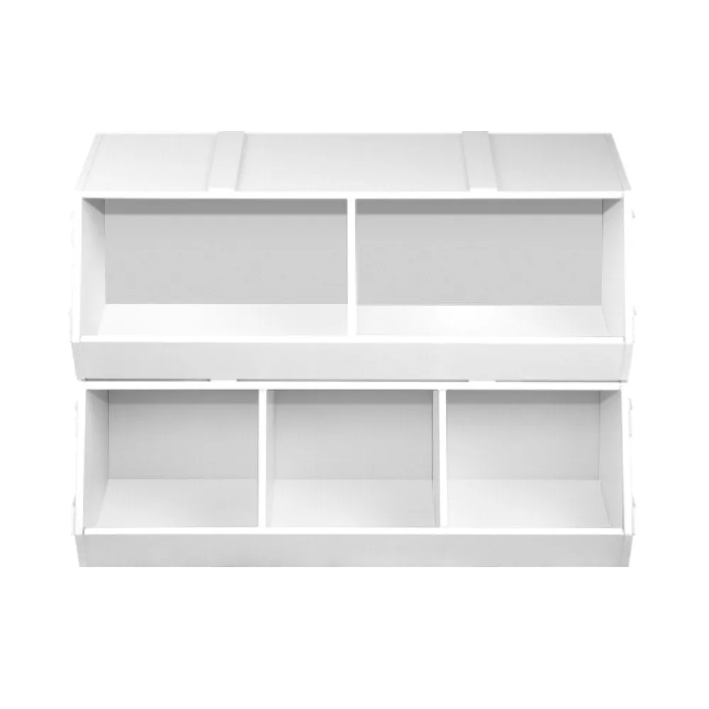 Kids Toy Box Stackable Bookshelf Storage Organiser Bookcase Shelf