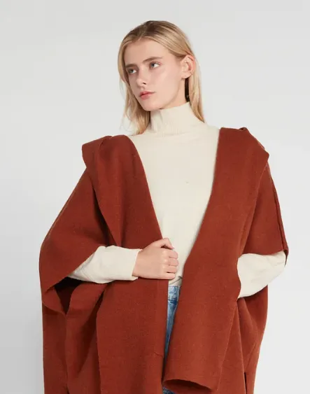 Look by M Hooded Cape Poncho