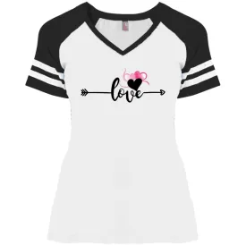 Love in Motion Ladies' Game V-Neck T-Shirt