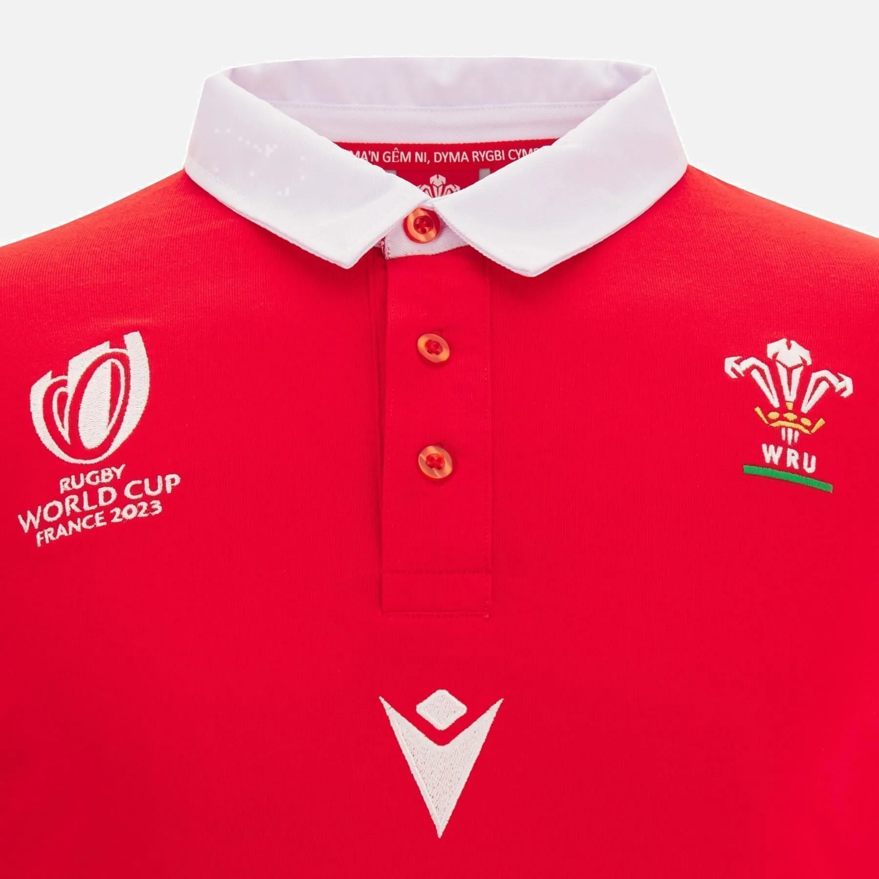 Macron WRU RWC 2023 L/S Kids Cotton Jersey