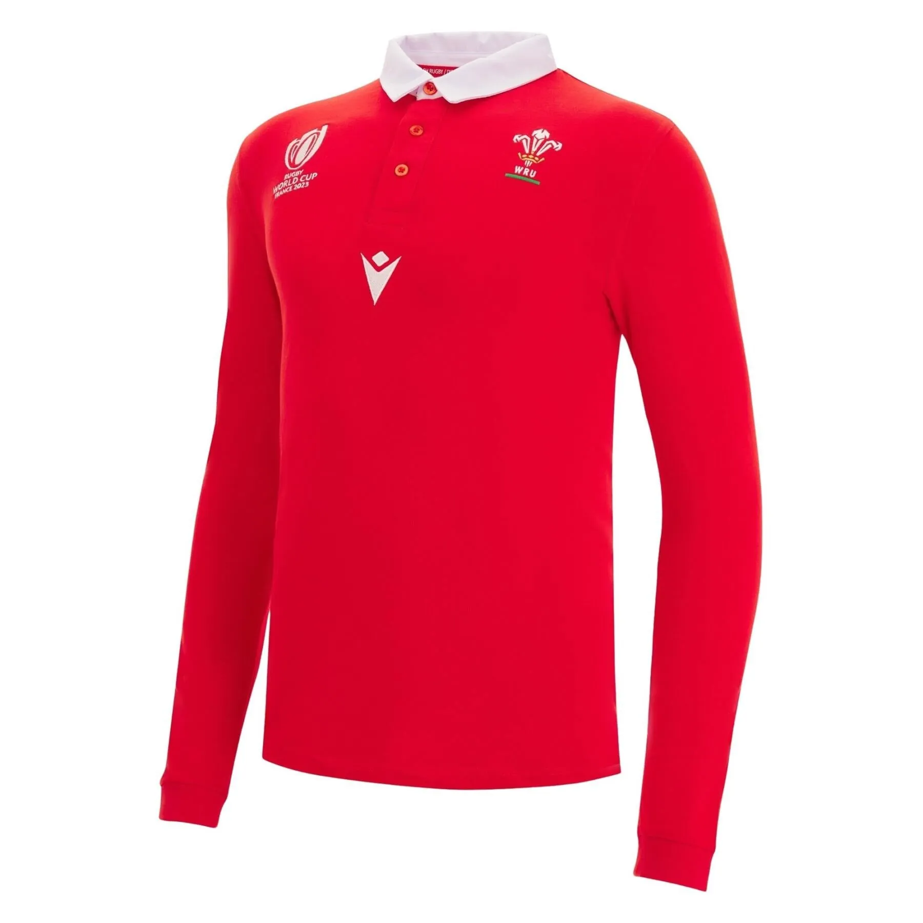 Macron WRU RWC 2023 L/S Kids Cotton Jersey