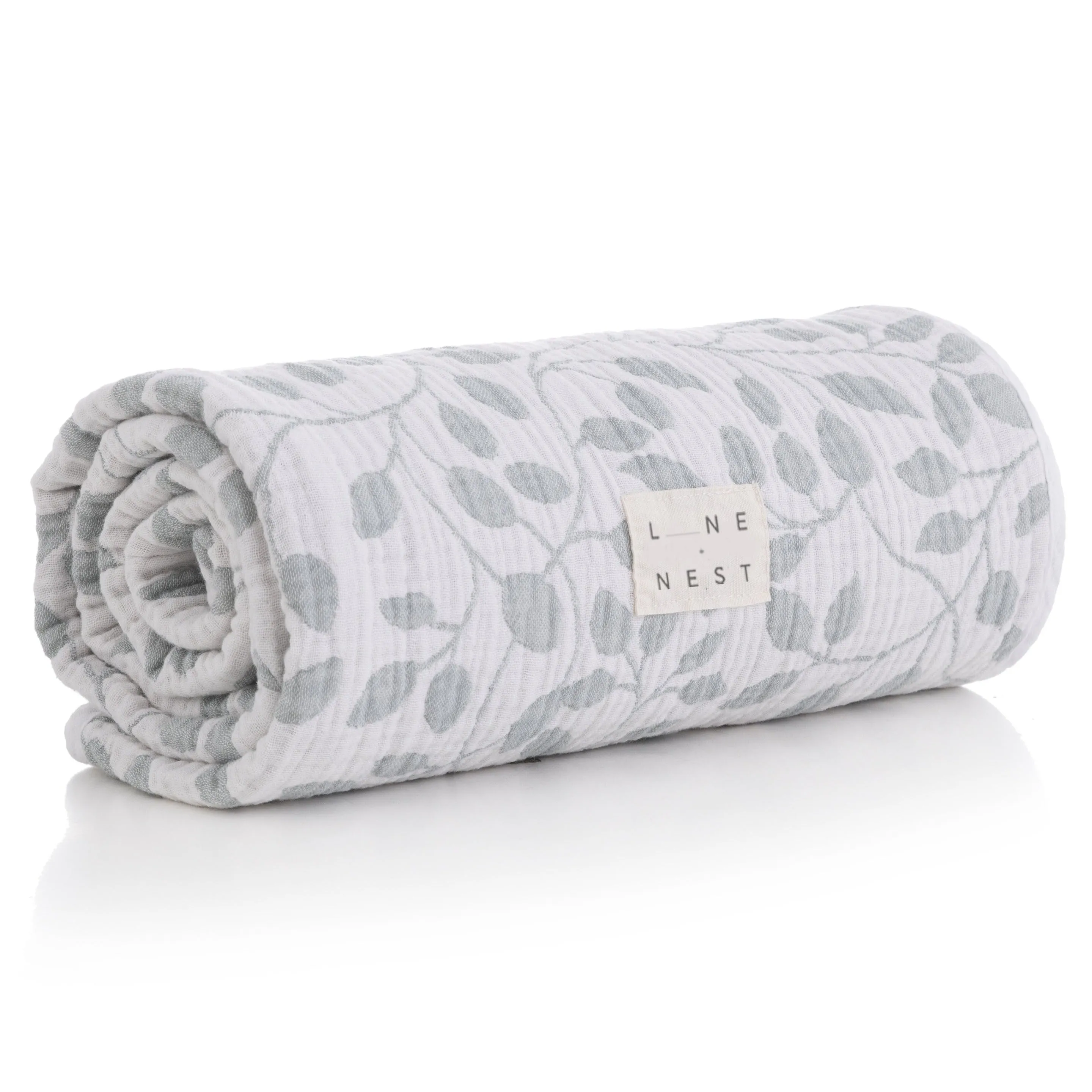 Olive 4 Layer Muslin Blanket in Mint