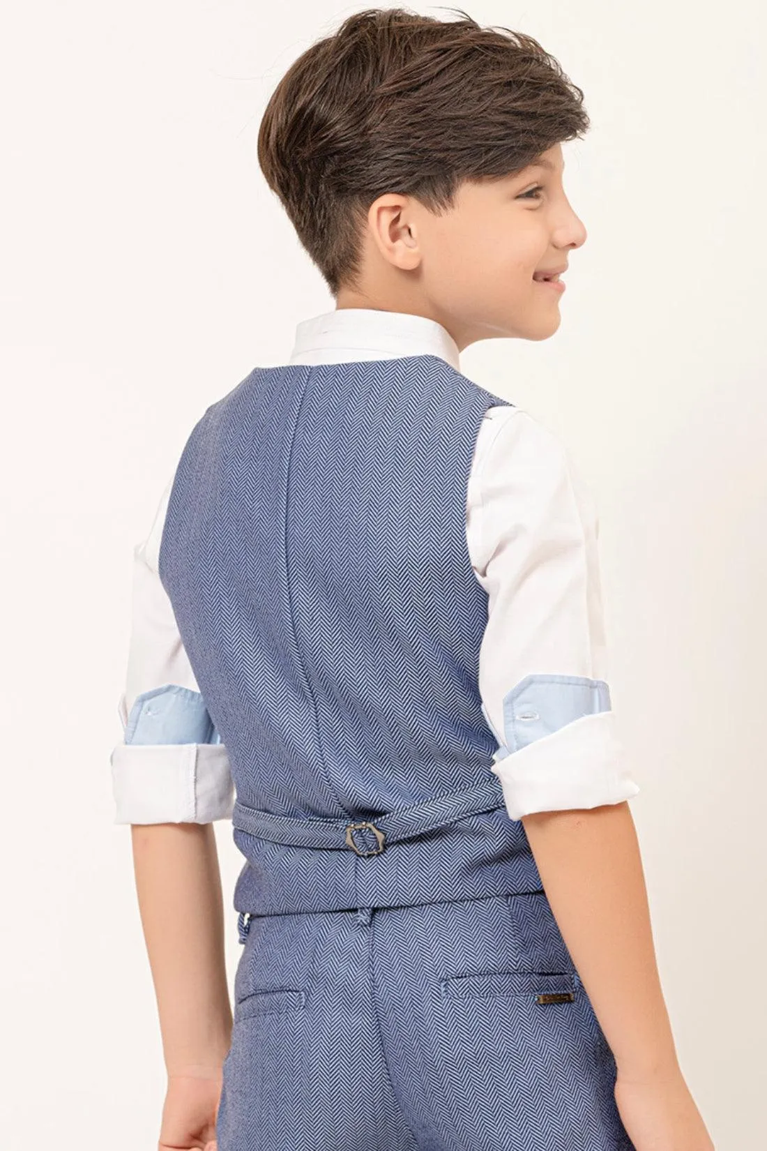 One Friday Azure Boys' Waistcoat