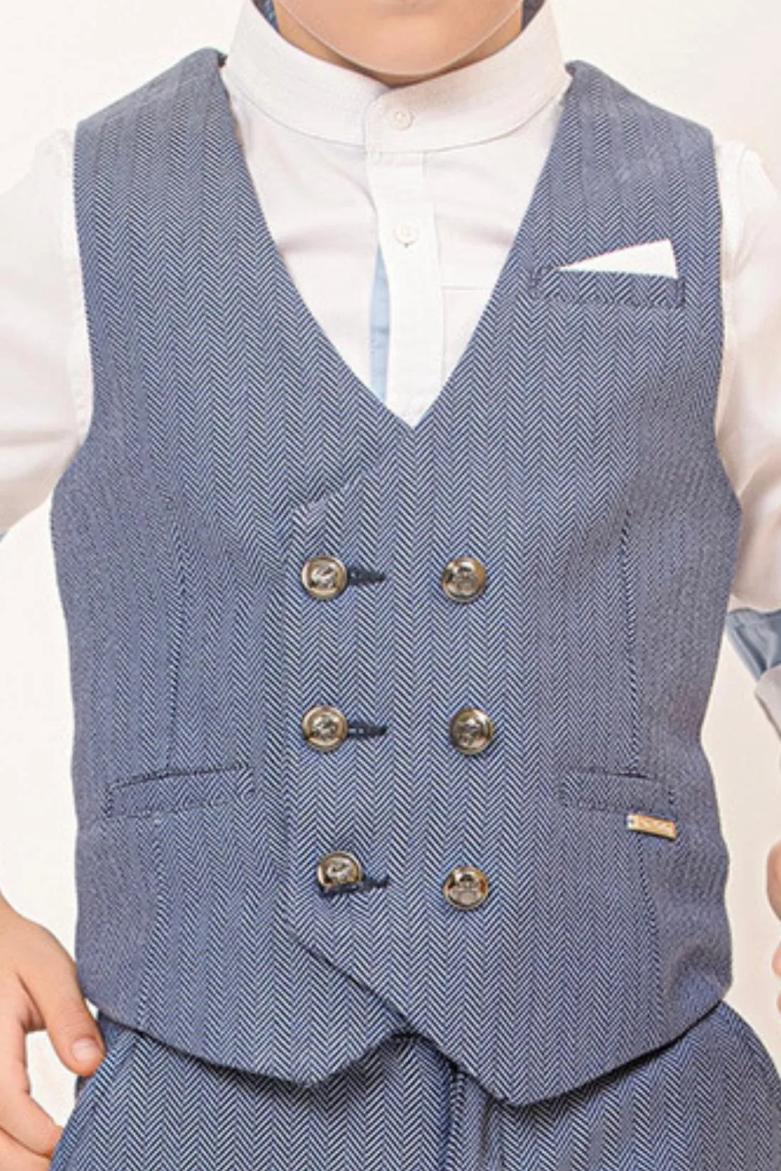 One Friday Azure Boys' Waistcoat