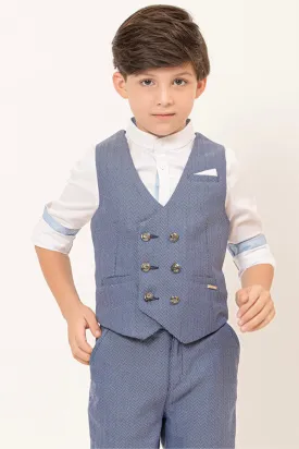 One Friday Azure Boys' Waistcoat