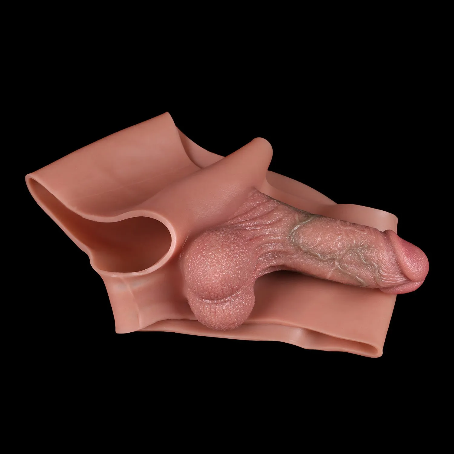 Enhanced Lifelike Texture Soft Penis Sleeve Extender for Men - Realistic Cocksleeve Underwear Toy