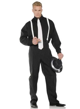 Roaring 20s Pinstripe Gangster Suit Mens Plus Size Costume