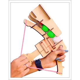 Roll Over Image to Zoom in Wooden Self Building Ball Shooter Archery Mind Exercise Toy