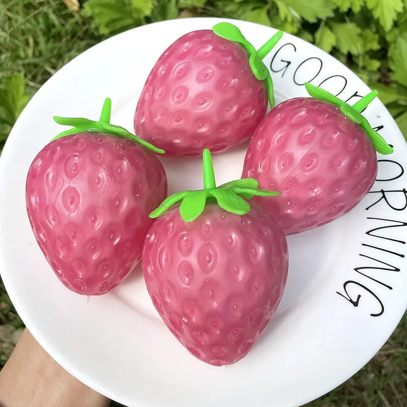 Simulation Color Changing Strawberry Decompression Toys