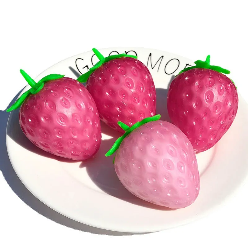 Simulation Color Changing Strawberry Decompression Toys