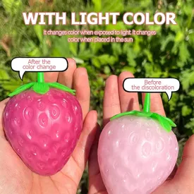 Simulation Color Changing Strawberry Decompression Toys