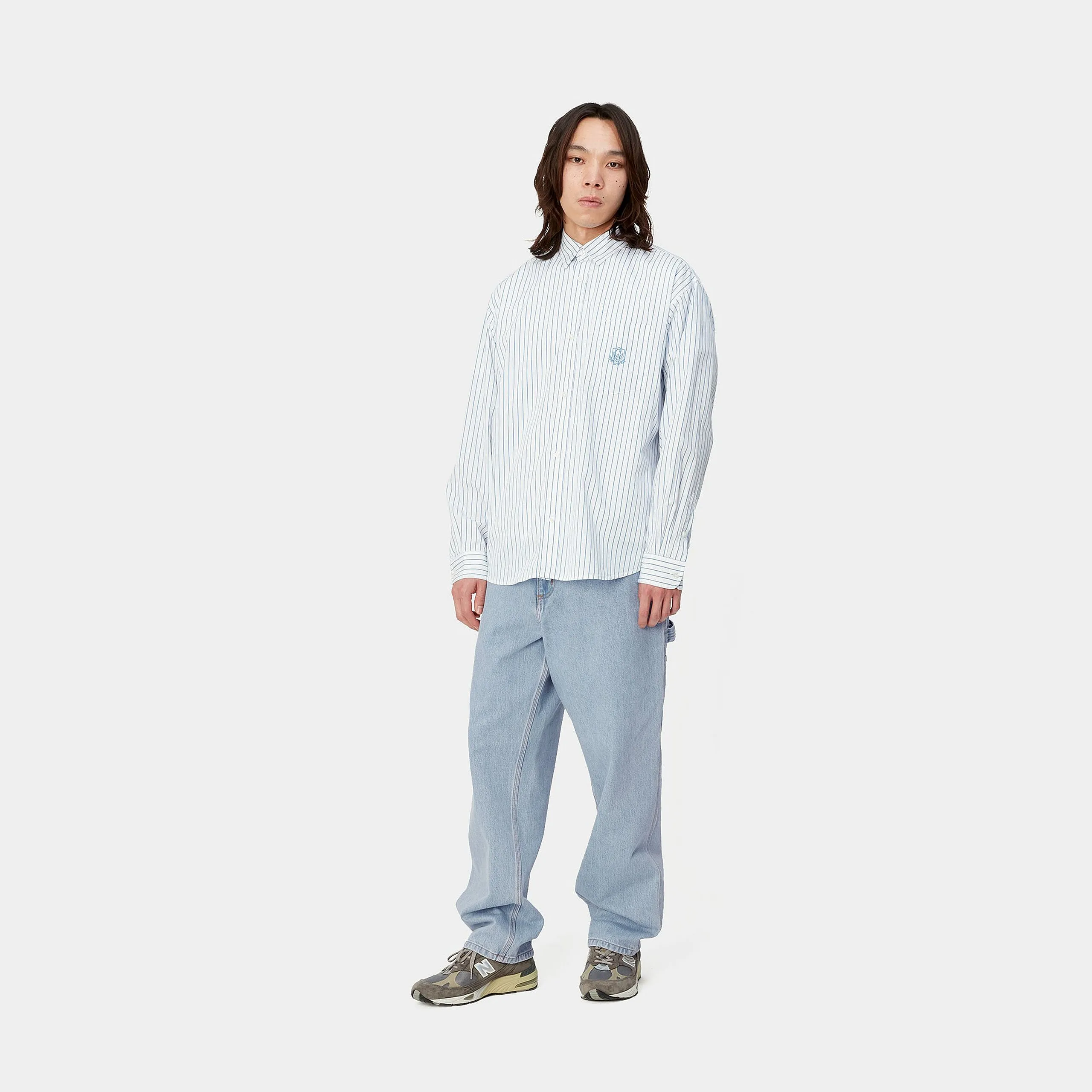 SINGLE KNEE PANT / CARHARTT WIP / BLUE HEAVY STONE BLEACHED