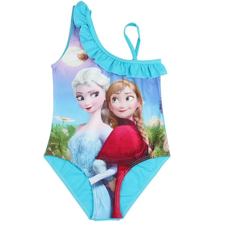 Swimsuit  Children's One-Shoulder Girl's Swimwear