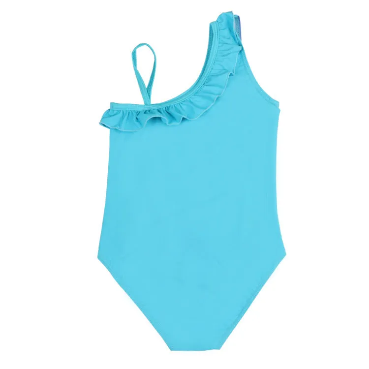 Swimsuit  Children's One-Shoulder Girl's Swimwear