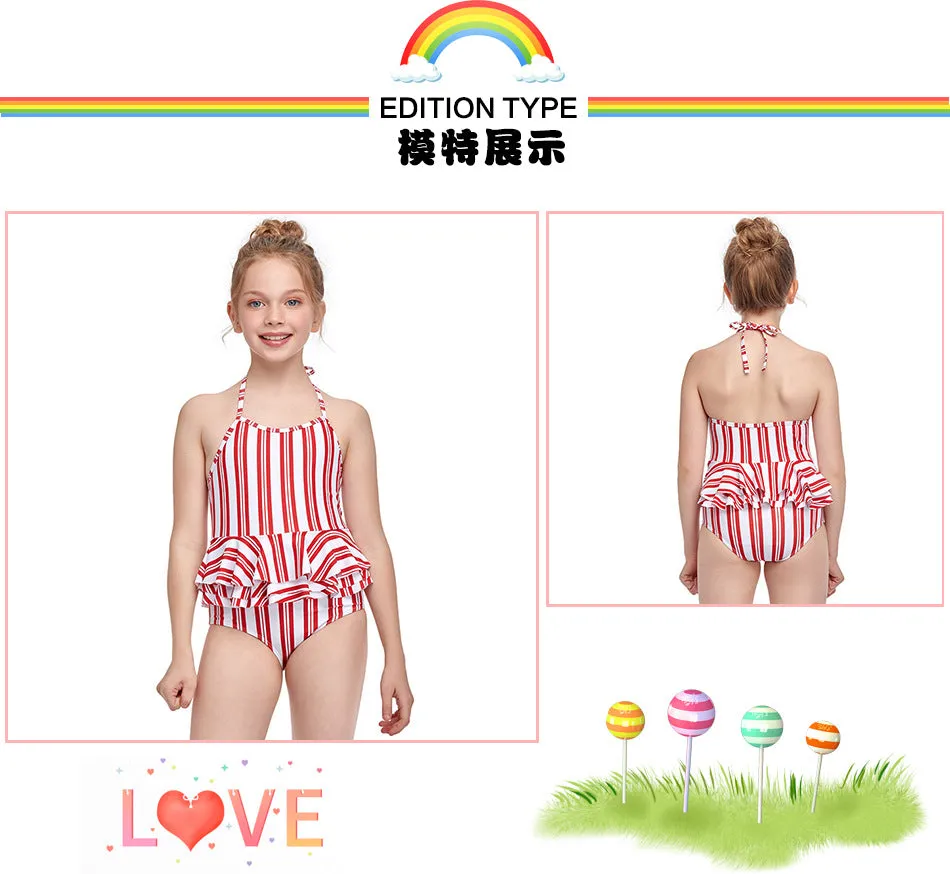 Swimsuit Cross-Border Girl's One-Piece Swimming Suit Swimwear