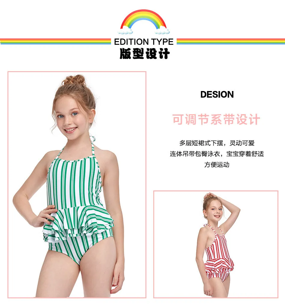 Swimsuit Cross-Border Girl's One-Piece Swimming Suit Swimwear