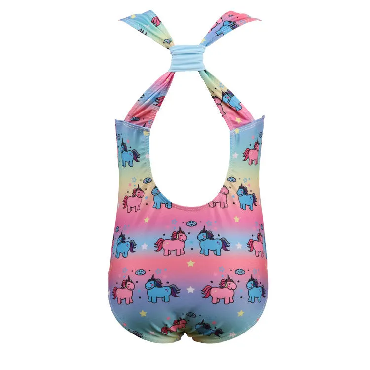 Swimsuit Girl's One-Piece Swimming Suit Unicorn Girls' One-Piece Swimwear