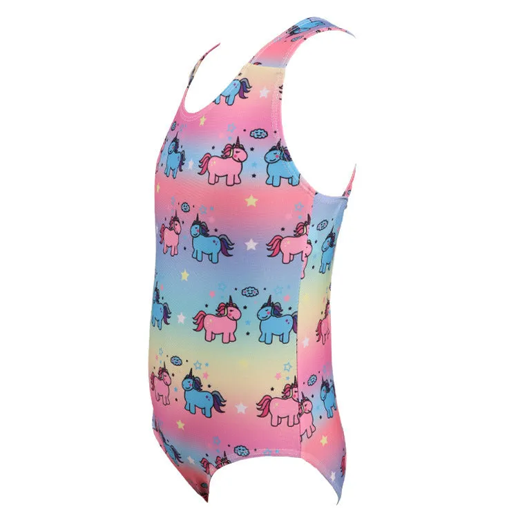 Swimsuit Girl's One-Piece Swimming Suit Unicorn Girls' One-Piece Swimwear