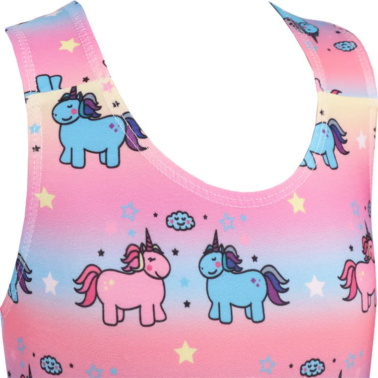 Swimsuit Girl's One-Piece Swimming Suit Unicorn Girls' One-Piece Swimwear