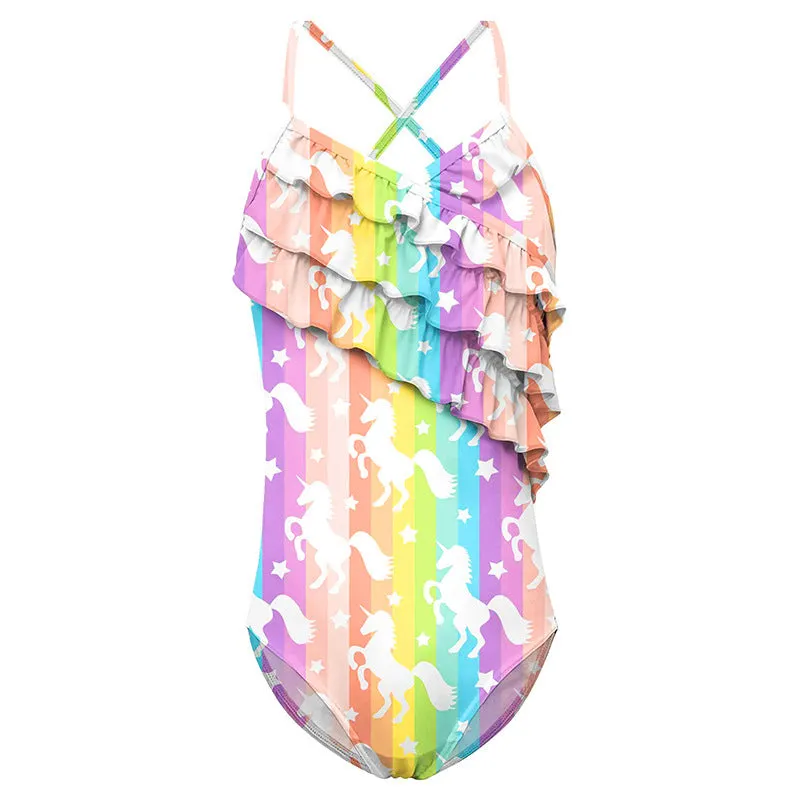 Swimsuit Girl's One-Piece Swimming Summer Swimwear