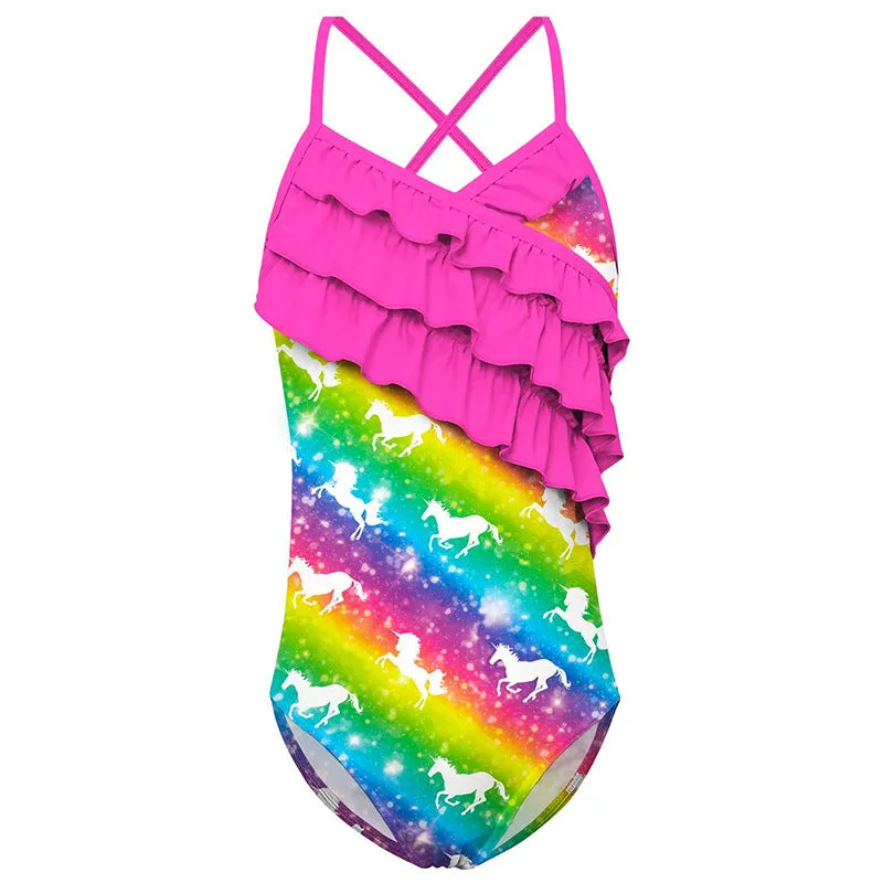 Swimsuit Girl's One-Piece Swimming Summer Swimwear