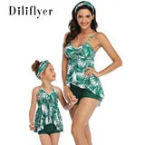 Swimsuit New Printed Ruffles  Girls' High Waist Split