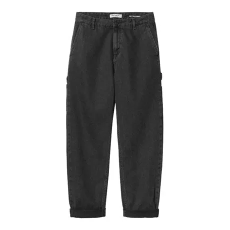 W' PIERCE PANT / CARHARTT WIP / BLACK-STONE WASHED