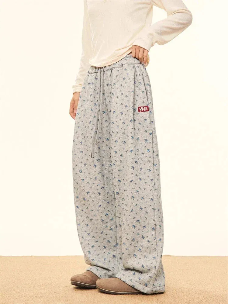 Women Waist Straight Vintage Streetwear Y2K Casual Loose Wide Leg Pants